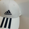 adidas经典三条纹运动遮阳棒球帽子男女阿迪达斯官方   白/黑色   OSFM 实拍图