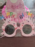 生日帽子儿童女孩搞怪眼镜周岁宝宝派对蛋糕装饰场景布置用品男童 派对眼镜-粉色 1副装-活动专享 实拍图