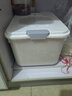 纳份爱 厨房米桶带量杯食品级53斤大容量防潮防虫装面粉大米密封储米箱 中号透白【25斤装】冲量价 单个装 实拍图