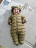 巴拉巴拉童装婴儿羽绒服宝宝轻薄连体衣抱衣爬服儿童冬装男童女童可爱萌趣 黄绿色调-白鸭绒 80 cm-充绒量42g 实拍图