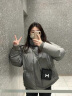 艾珠儿（Aizhuer）棉服女外套秋冬款女装冬季新款衣服宽松羽棉袄绒服女保暖加厚棉衣 灰色 M（建议100-110斤） 实拍图
