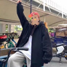 WASSUP HERMU官方潮流连帽卫衣男春秋季运动休闲情侣套装大码外套潮牌长袖开衫 浅灰色 XL（建议130-150斤) 实拍图