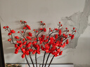 凉笙 仿真花梅花客厅腊梅套装假花家居摆件书房装饰盆栽花艺套装 5支-红色梅花(不含花瓶) 实拍图
