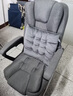勤一 加厚可躺办公椅子电脑椅家用老板椅弓形麻将椅子午休靠背座椅 布艺-灰色 升级可躺款（带脚托+无腰枕） 实拍图