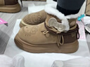 OLD ORDER【Hellokitty联名】栗色厚底增高中短筒雪地靴女冬保暖鞋 棕色短筒款 37 实拍图