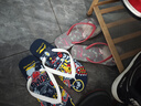 李宁（LI-NING）人字拖印花男女游泳沙滩鞋洗澡防滑耐磨沙滩鞋926-2-41深蓝 实拍图
