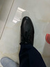 蜘蛛王男鞋休闲皮鞋男系带韩版软底时尚商务男士单鞋 黑色 42  实拍图