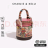 CHARLIE&KELLI CK品牌包包女款圆柱形水桶包手提单肩斜挎包送女友生日新年礼物 代写贺卡【联系客服备注颜色】 实拍图