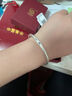 中国黄金（CHINA GOLD） 银手镯女足银平安喜乐推拉镯子送老婆送女友生日礼物节日礼物 【平安】约25g+品牌礼盒 实拍图