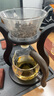 玻璃自动茶具套装家用懒人全自动磁吸泡茶器现代简约创意日式功夫茶具 贴花邀月自动+6金把杯+杯架 实拍图