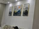 Sixpoetry 客厅装饰画现代简约沙发背景墙壁画轻奢三联晶瓷画大气高档挂画 家和万事兴（铝合金外框） 镶钻画左右50*70+中间100*70亮面 实拍图