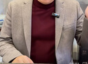 布先生明星同款秋冬季可机洗纯羊毛衫男士毛衣 酒庄红 XL-180 实拍图
