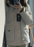 骆驼（CAMEL）【王俊凯同款】户外羽绒服冬季新款连帽羽绒衣中长款保暖防风外套 AA12264035B，浅卡其，男女同款 S 实拍图