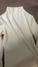 茵曼（INMAN）无缝一体100羊毛衫2025春秋女装新款打底针织毛衣上衣 米白色 S 实拍图