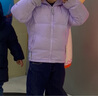 黑冰户外男女儿童700+蓬鹅绒防风防泼防污保暖连帽羽绒服 F8534019C 浅紫 M (130) 实拍图