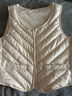 雅鹿轻薄羽绒马甲女内穿2025新款圆领修身纯色内搭马夹拉链保暖背心女 米白色（升级款） L （推荐100-110斤） 实拍图