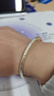 梦君宸圆棍描金吉言招财猫银手镯足银9999实心年轻送女友生日情人节礼物 开口式【约30g】+证书 999.9足银 实拍图