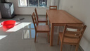 源氏木语实木餐桌北欧办公桌简约小户型家用餐桌椅组合家具 红橡木1.8米一桌四椅Y28S04 实拍图