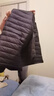 雪中飞经典秋冬新款时尚保暖羽绒服短款圆领简约内搭羽绒内胆情侣内穿 宝石黑|8086 M 170/92A 实拍图