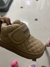 婧麒（JOYNCLEON）2025冬季婴幼儿学步鞋加绒保暖软底防滑儿童棉鞋0到3岁宝宝鞋 杏色 二棉款脚长+1cm选鞋内长 12 cm内长适用脚长11cm 实拍图