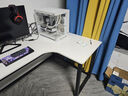 久丞家具转角电脑桌学生家用书桌双人书架一体组合桌卧室拐角L型电竞桌子 【加厚16mm桌面】白色右转角 140x100x74cm 实拍图