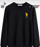 U.S. POLO ASSN.卫衣男春秋季新款圆领运动休闲服外套保罗男士t恤上衣服黑4XL 实拍图