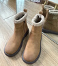 ZHR雪地靴女冬加绒软厚底马丁靴复古百搭短靴保暖棉鞋女EH36A驼色 38 实拍图