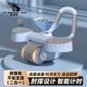 flamingice静音自动回弹健腹轮 锻炼腹肌轮收腹机部巨轮弹簧家用卷腹轮器材 蓝色+计时肘撑+自动回弹+跪垫 实拍图