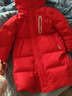 巴拉巴拉童装儿童羽绒服男童外套女童宝宝年冬装大绒被亲子装时尚长款加厚 新年红A版-白鸭绒-清洁度1000 100 实拍图