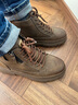 意尔康男鞋休闲板鞋秋冬加绒保暖工装马丁靴复古高帮软面鞋子男 栗棕 41 实拍图