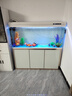 西龙中大鱼缸客厅家用落地懒人生态免换水带柜子一体自循环金鱼水族箱 135CM鱼缸+PVC地柜 实拍图