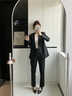 伯德小姐西装外套女士职场高级感面试正装小个子职业西服套装 TZ03 黑色西装 【春秋款】 M -适合94-104斤可穿 实拍图