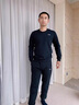 李宁运动套装男秋冬新款棉质卫衣长裤两件套休闲加绒保暖健身上衣外套 黑色圆领卫衣+黑色直筒长裤 XL/180(150-165斤) 实拍图
