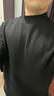 布先生热胆小高领厚款长袖打底白色T恤男春秋纯色打底衫上衣KT01878 【小高领】钢琴黑 L /175 实拍图