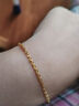 中国黄金（CHINA GOLD）黄金手链女足金首饰凤尾手链素金生日618送女朋友礼物送老婆 时尚凤尾手链 约2.5g 实拍图