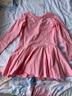 驰动儿童舞蹈服女童练功服秋冬长袖考级服装连体服棉芭蕾舞裙粉色6XL 实拍图