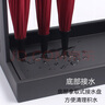 欧唛 雨伞架子酒店银行大堂商用雨伞收纳架公司单位商场宾馆落地伞架 12格+12把黑色弯柄雨伞 实拍图