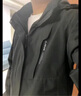 回力冲锋衣男女三合一户外防风防水登山服抓绒衣可拆卸夹克外套黑色 实拍图