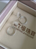 六福珠宝 Pt950铂金耳钉女款耳环耳饰 计价 L19TBPE0008 约2.48克 晒单实拍图