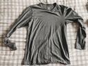 无印良品 MUJI 男式 使用了棉的冬季内衣圆领长袖T恤 69AA452打底衫打底衣 炭灰色 M 实拍图