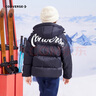 Converse匡威儿童男童连帽羽绒服秋冬新品保暖外套女童短款加厚红色面包服 正黑色 140 /68 【建议身高128-140cm】 实拍图