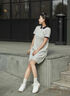 哈吉斯（HAZZYS）女装 2025夏季新款女士【宋佳明星同款】PHIZ系列拼色POLO裙女 灰色GE (160/84A 38) M 晒单实拍图