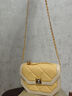 CHARLES&KEITH菱格链条单肩斜挎包信封包包女包生日礼物新年礼物CK2-20671406 Yellow黄色 S 实拍图