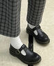 马丁（DR.MARTENS）Polley夏舒适百搭通勤T字光面皮浅口皮鞋玛丽珍鞋 黑色 37 实拍图
