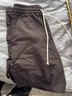 短裤男士绑绳工装裤夏季薄款宽松休闲百搭短裤男士潮流运动五分裤 黑色【劲都G111】 L 【110-130斤】 实拍图
