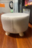 家逸（JIAYI） 实木布艺小凳子沙发脚凳换鞋凳小矮凳穿鞋软坐凳四腿户外休闲凳 梅花圆凳 实拍图