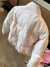 雅黛丝薇韩系甜美短款羽绒棉服女冬季新款蝴蝶结刺绣设计感保暖棉衣外套女 粉色刺绣 S 实拍图