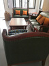 思美琢美式乡村复古实木真皮沙发头层牛皮124组合简美田园风格客厅沙发 四人位+脚踏 实拍图