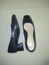 达芙妮方头中跟粗跟浅口单鞋女百搭舒适小皮鞋女上班职业工作鞋女4622101001 黑色 36  实拍图