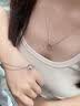 中国黄金（CHINA GOLD）银莫比乌斯环项链男女一对情侣款纪老婆生日七夕情人节礼物送女友 莫比乌斯环项链【女】+刻字/代写贺卡 实拍图